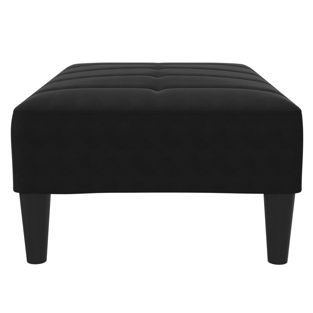 fodskammel 77x55x31 cm velour sort