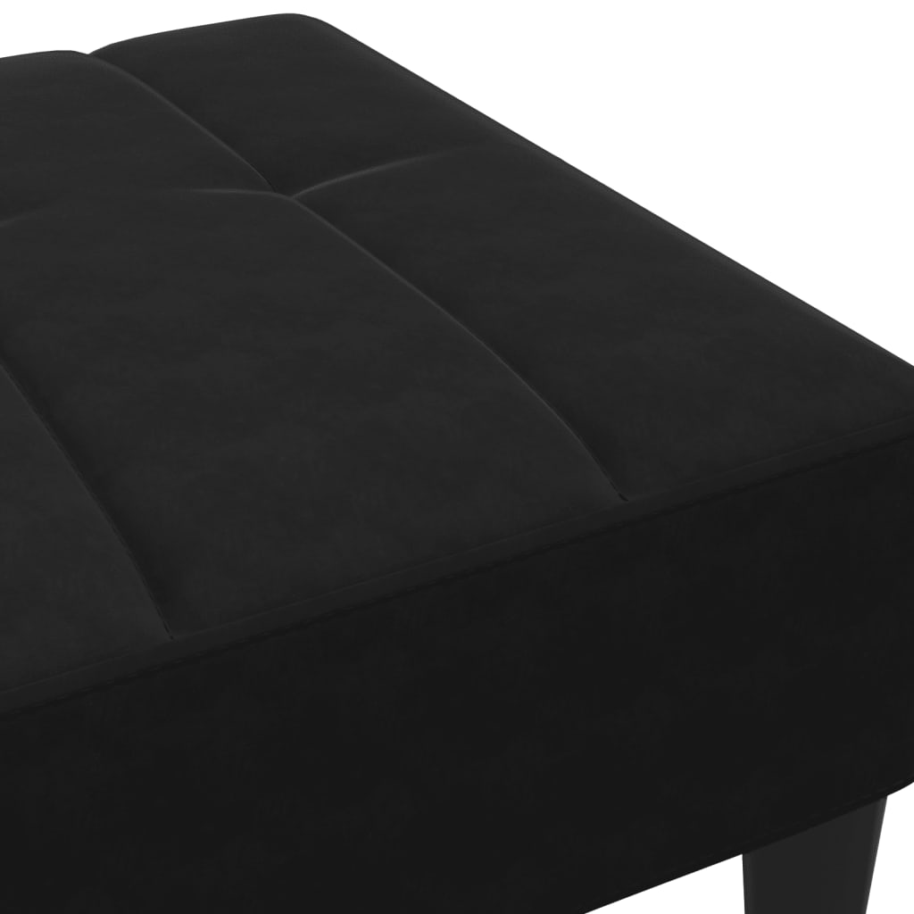 fodskammel 77x55x31 cm velour sort