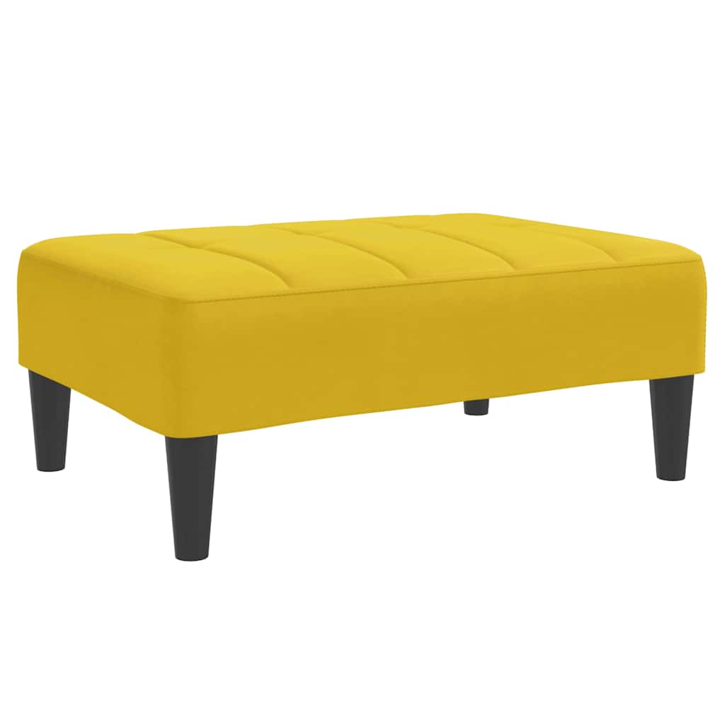 fodskammel 77x55x31 cm velour gul