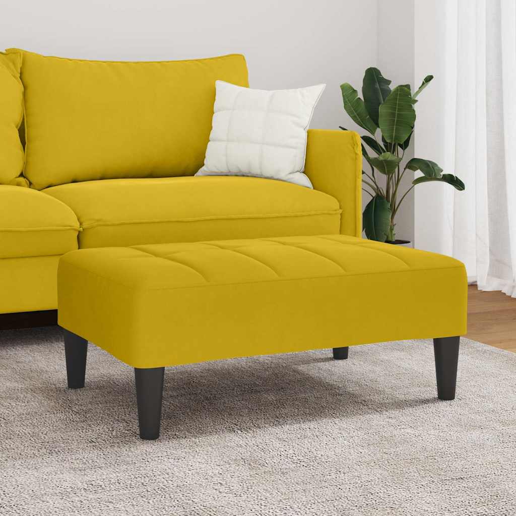 fodskammel 77x55x31 cm velour gul