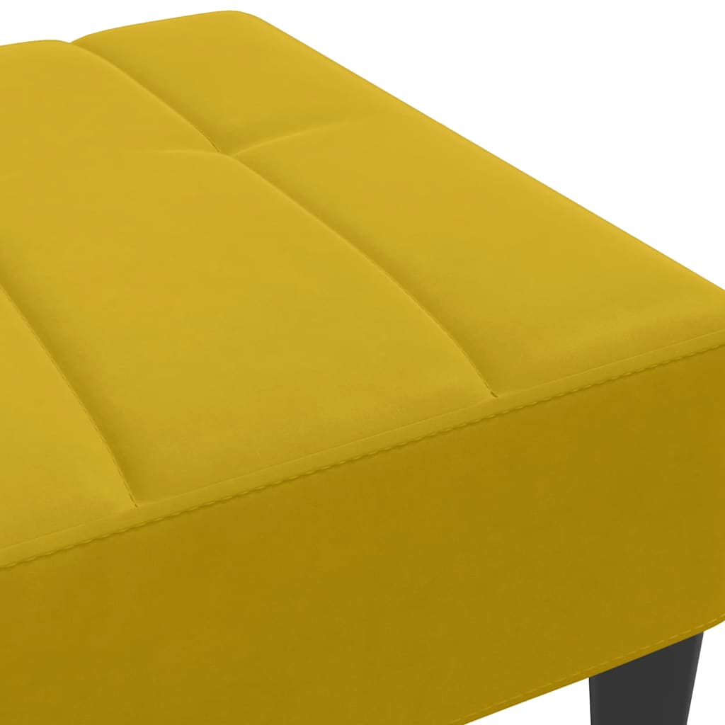 fodskammel 77x55x31 cm velour gul
