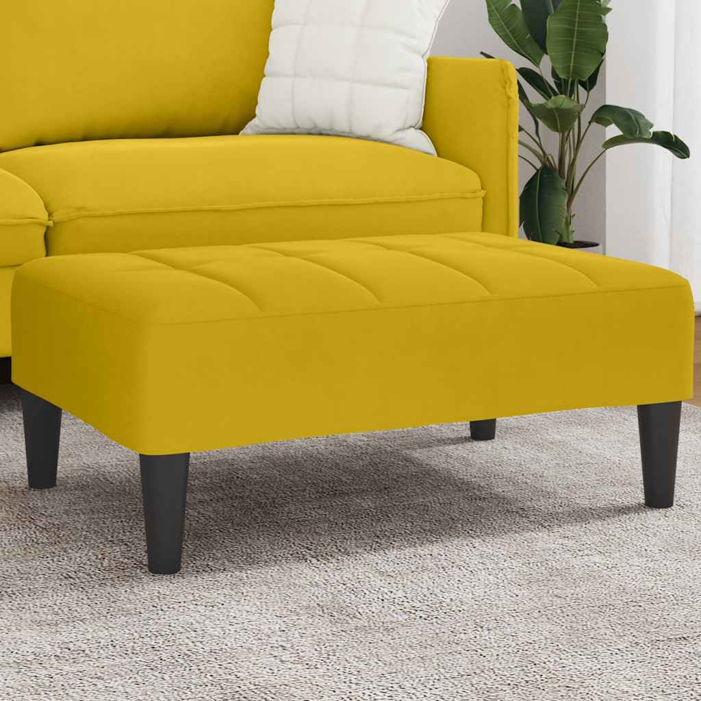 fodskammel 77x55x31 cm velour gul