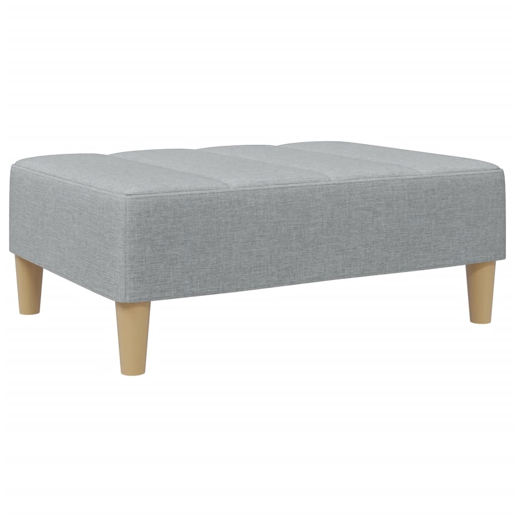 fodskammel 77x55x31 cm stof lysegrå