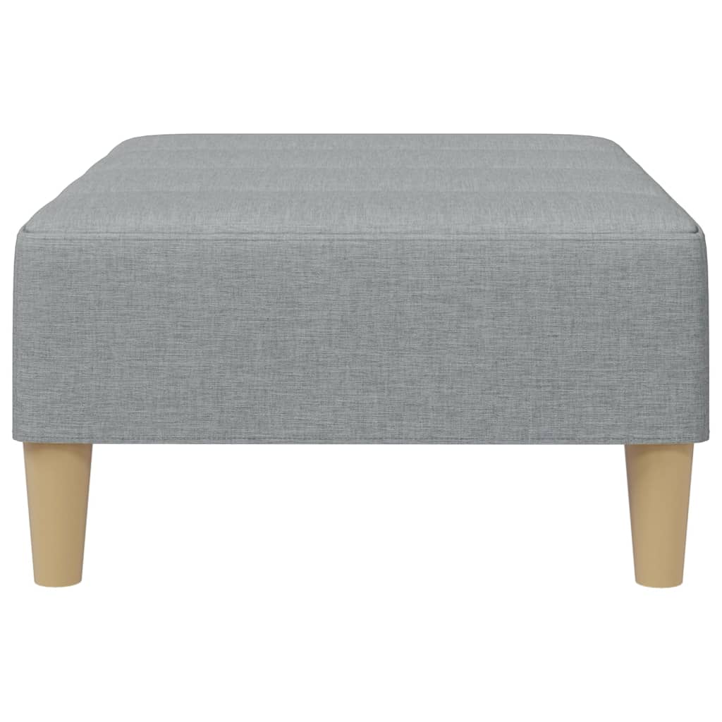 fodskammel 77x55x31 cm stof lysegrå