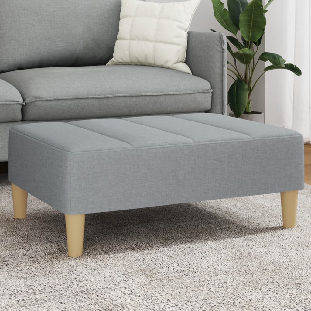 fodskammel 77x55x31 cm stof lysegrå