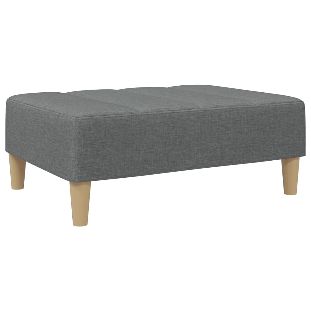 fodskammel 77x55x31 cm stof mørkegrå