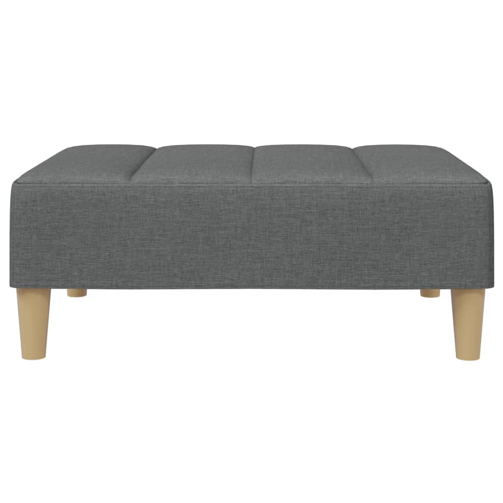 fodskammel 77x55x31 cm stof mørkegrå