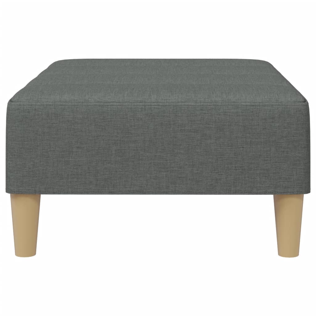 fodskammel 77x55x31 cm stof mørkegrå