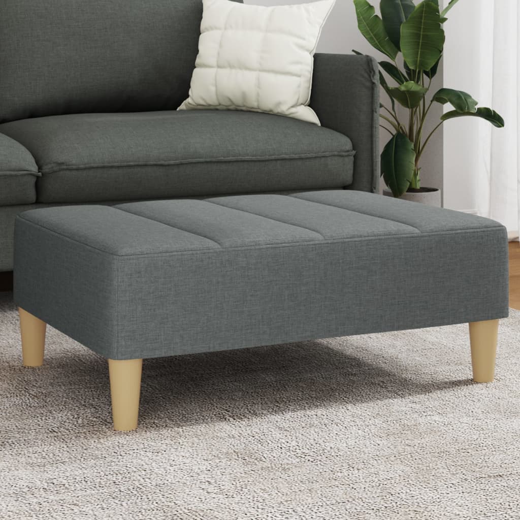 fodskammel 77x55x31 cm stof mørkegrå