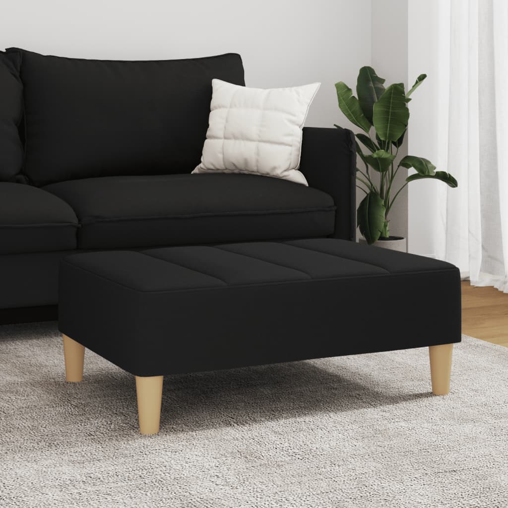 fodskammel 77x55x31 cm stof sort