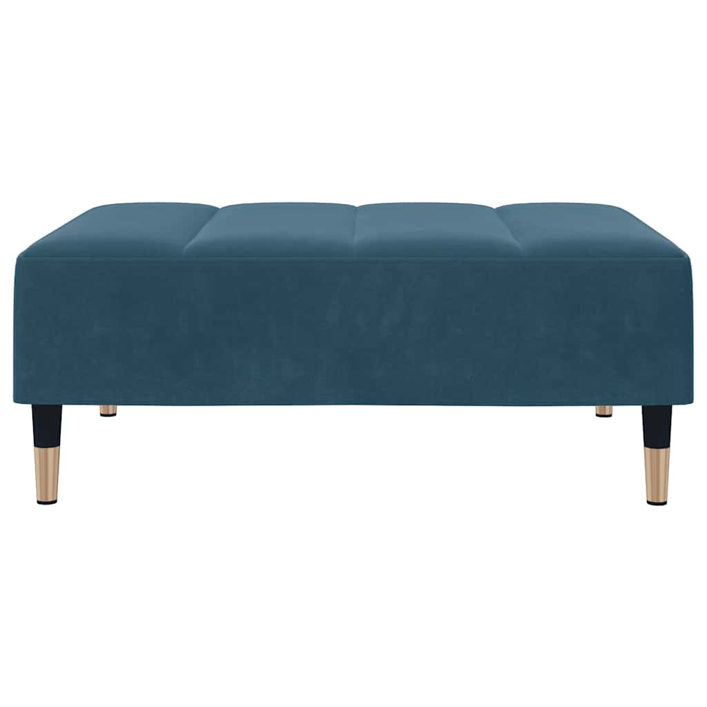 fodskammel 77x55x31 cm velour blå