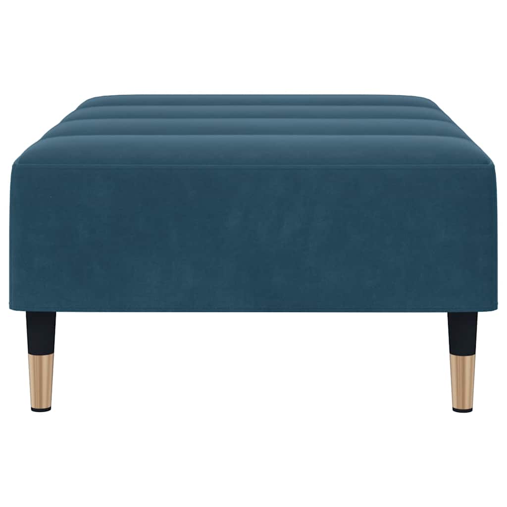 fodskammel 77x55x31 cm velour blå