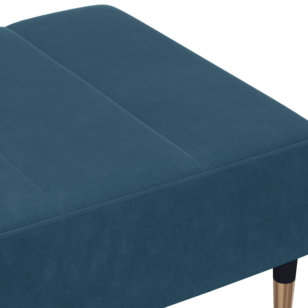 fodskammel 77x55x31 cm velour blå