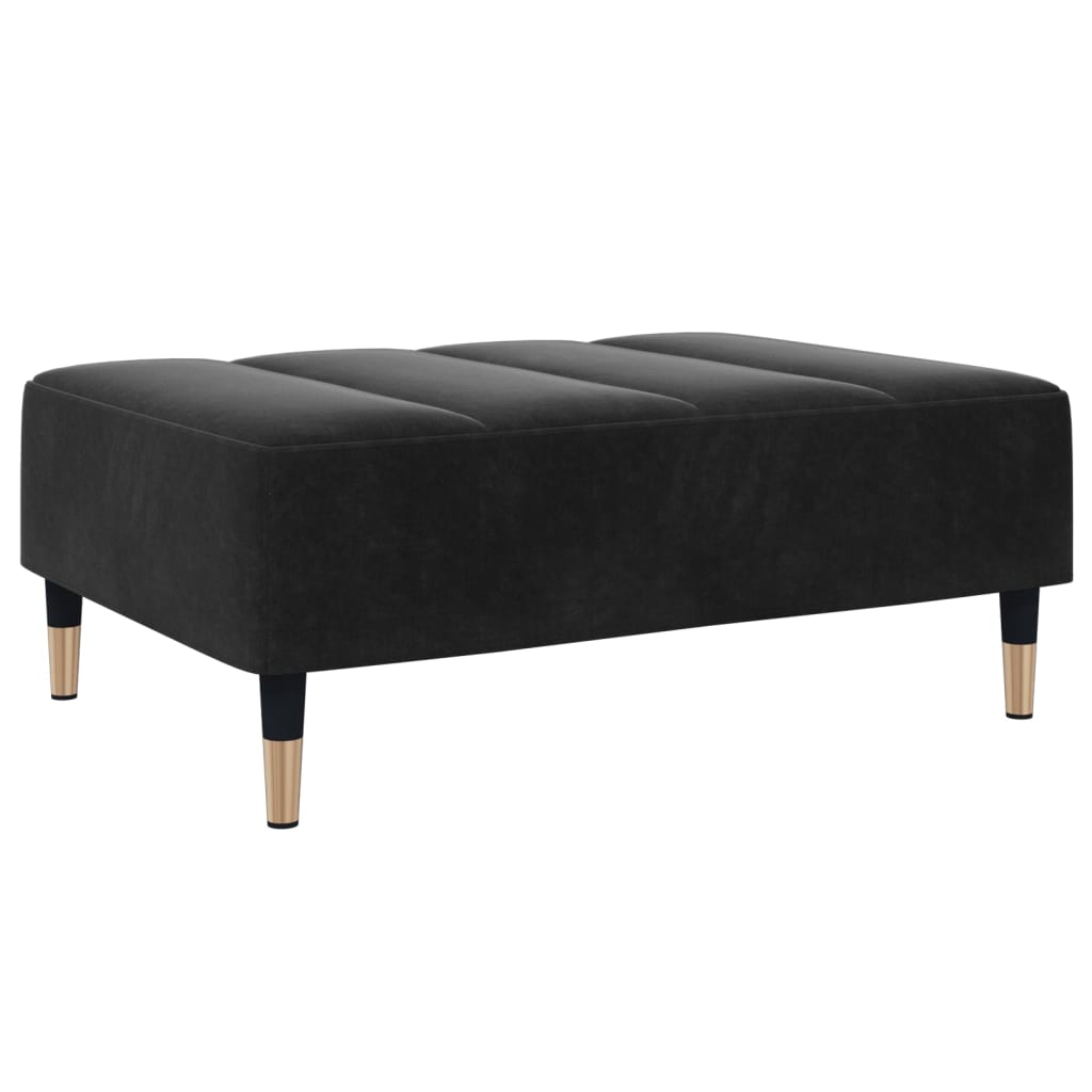 fodskammel 77x55x31 cm velour sort