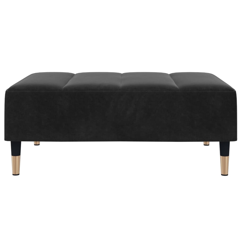 fodskammel 77x55x31 cm velour sort