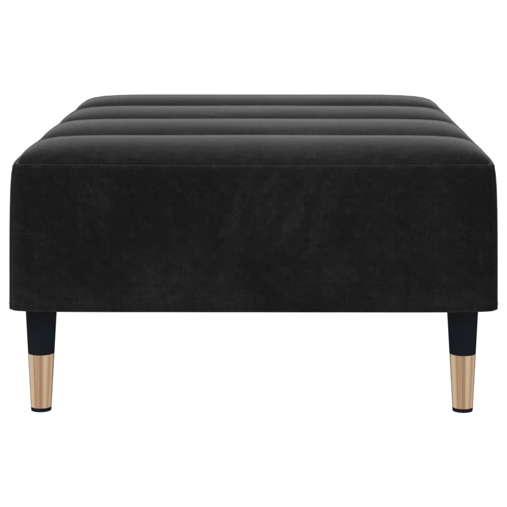fodskammel 77x55x31 cm velour sort