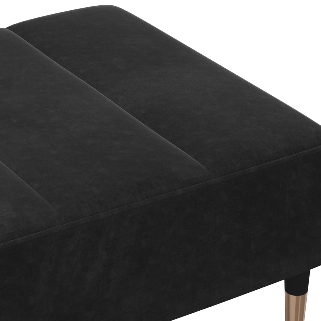 fodskammel 77x55x31 cm velour sort