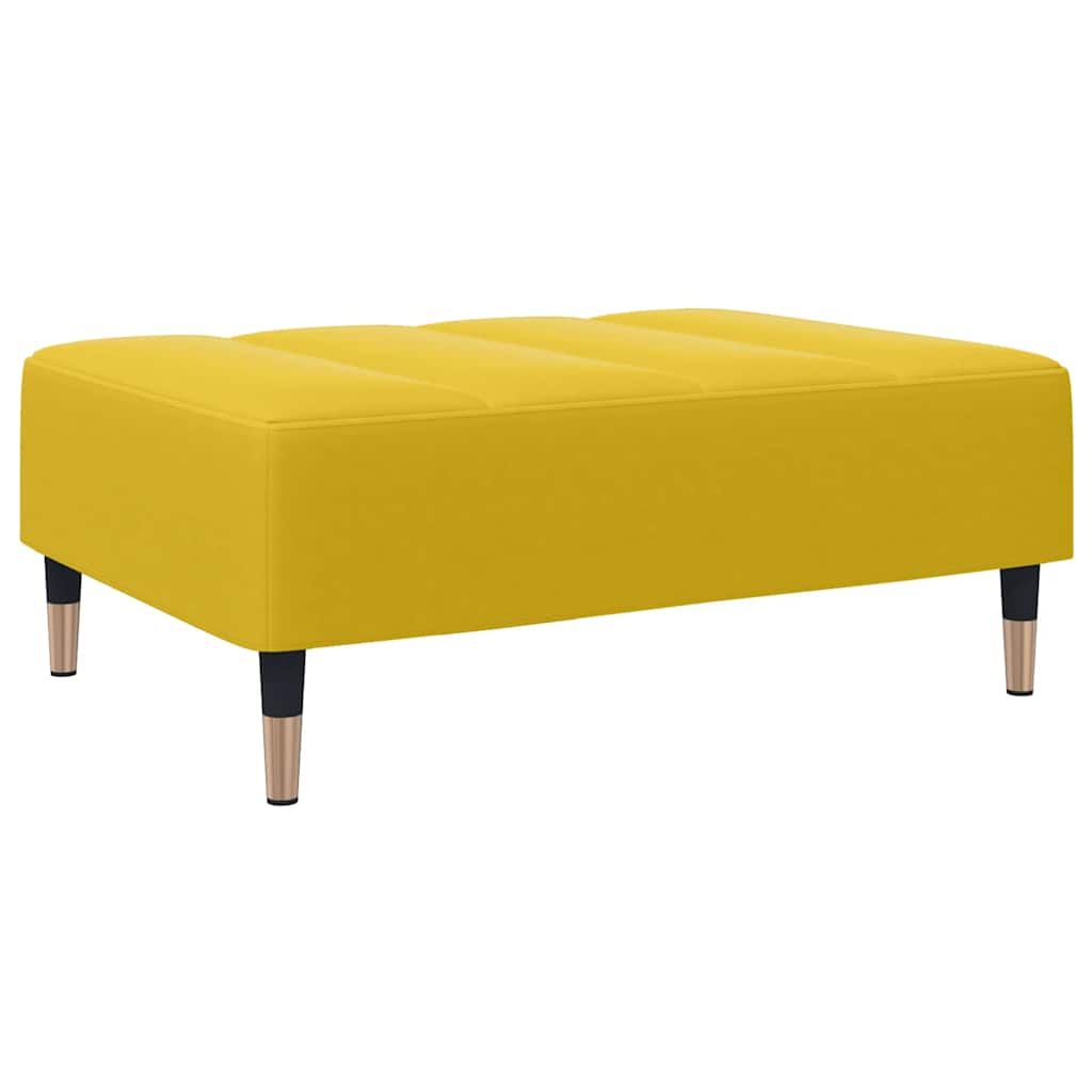 fodskammel 77x55x31 cm velour gul