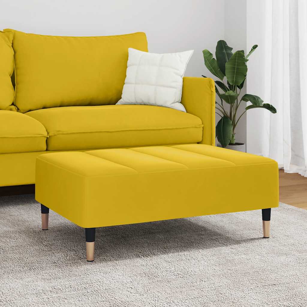 fodskammel 77x55x31 cm velour gul