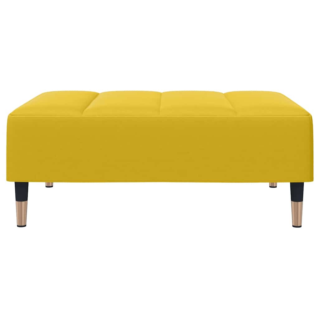 fodskammel 77x55x31 cm velour gul