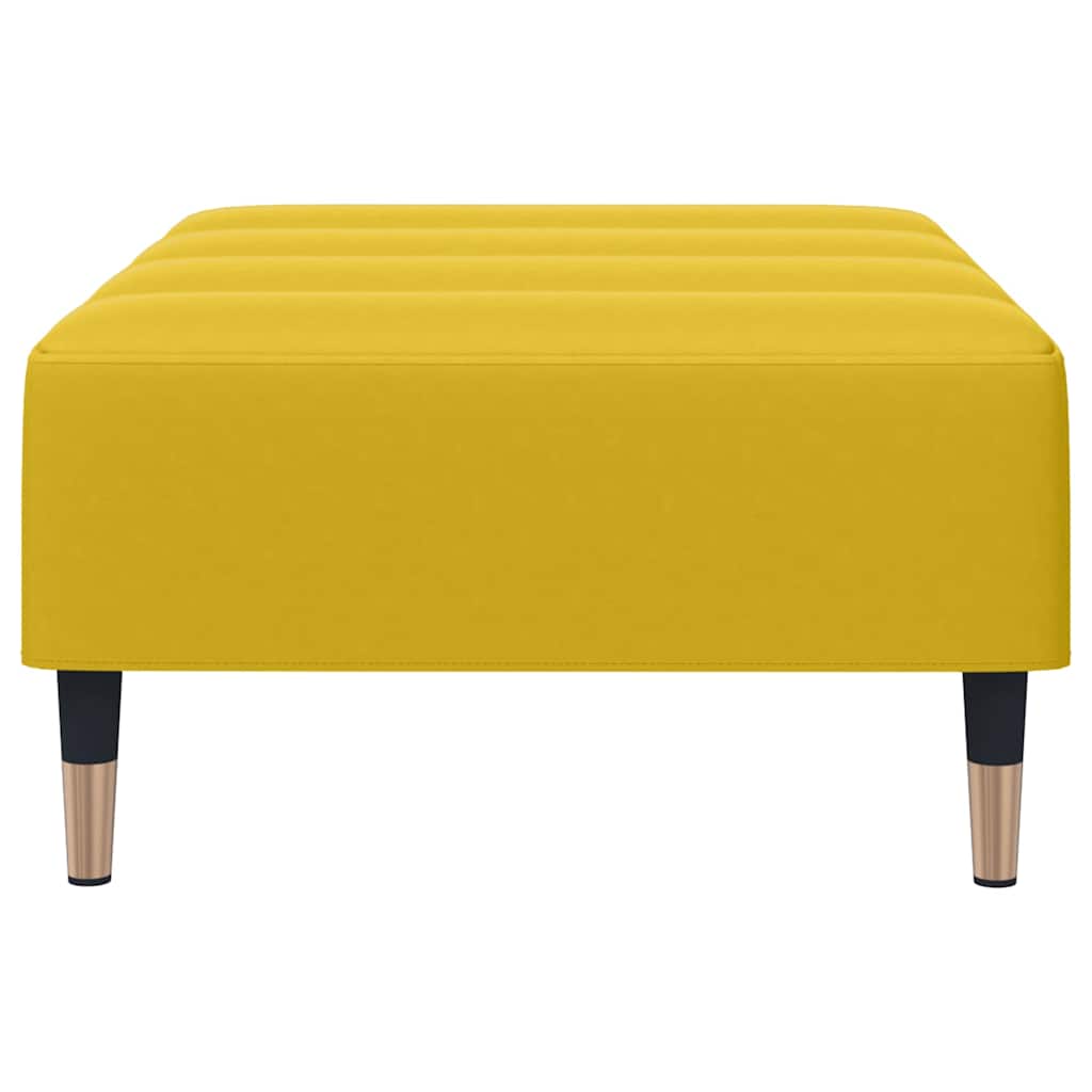 fodskammel 77x55x31 cm velour gul