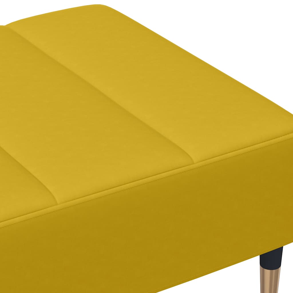 fodskammel 77x55x31 cm velour gul