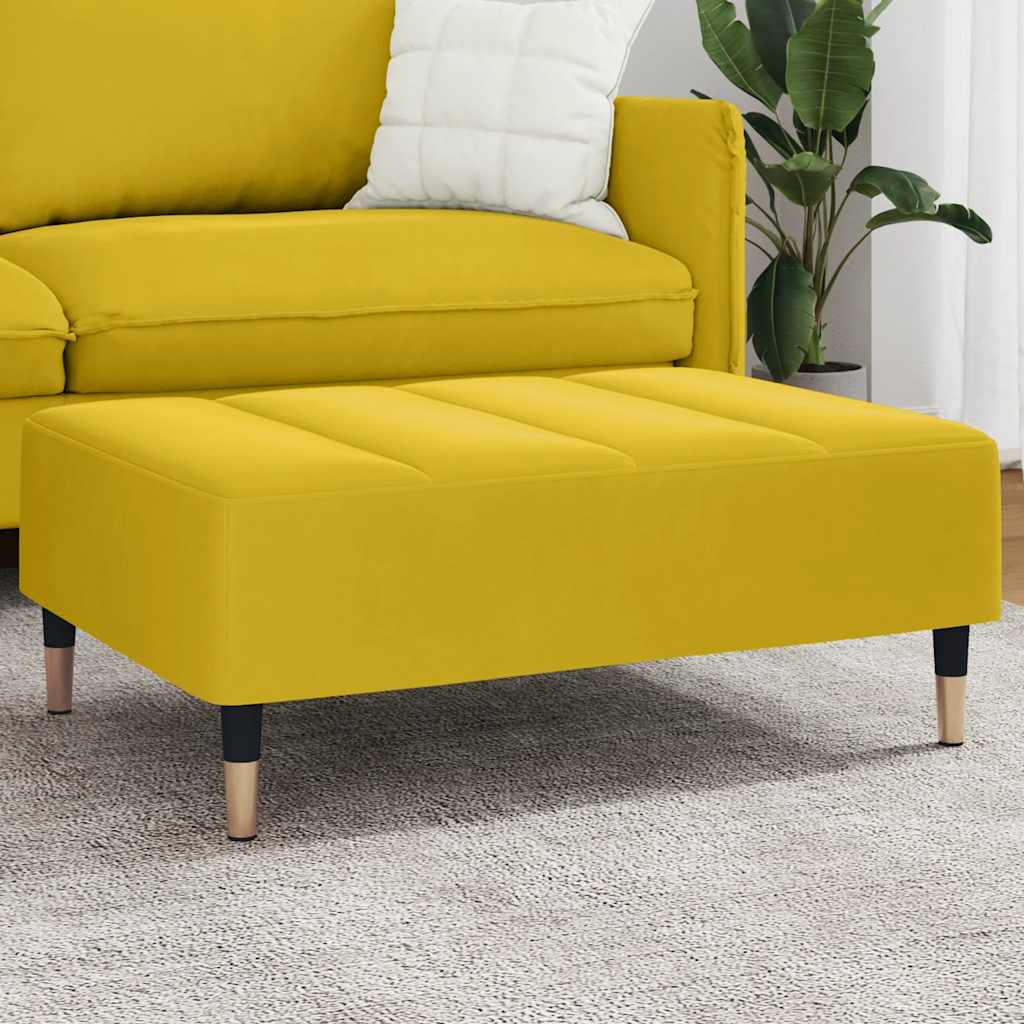 fodskammel 77x55x31 cm velour gul