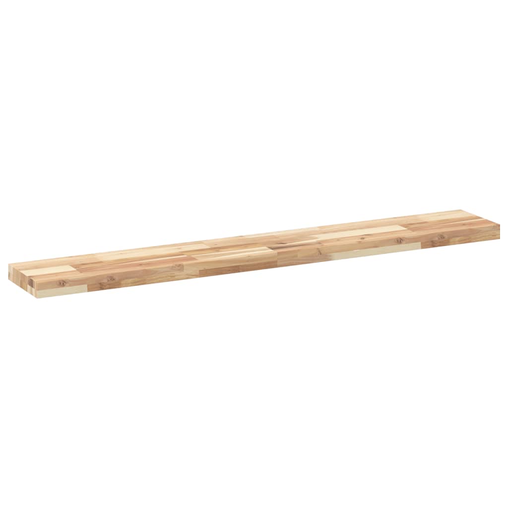 væghylde 120x20x4 cm ubehandlet massivt akacietræ