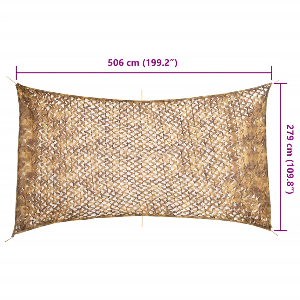 camouflagenet 506x279 cm med opbevaringspose sandfarvet