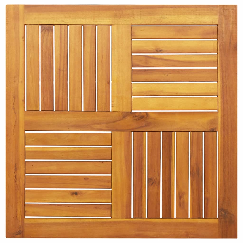 bordplade 70x70x2 cm firkantet massivt akacietræ