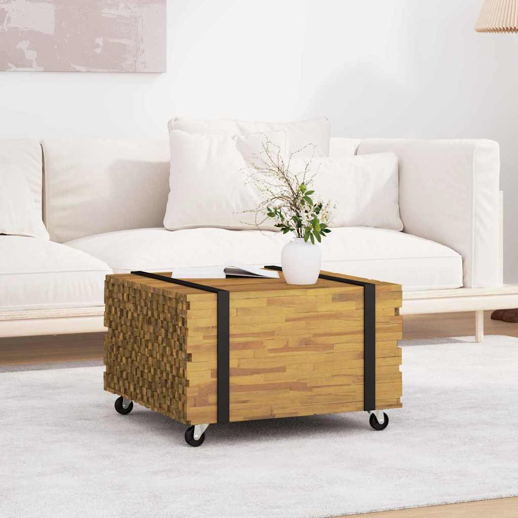Sofabord Brun 60 x 60 x 38 cm Massiv Teaktræ
