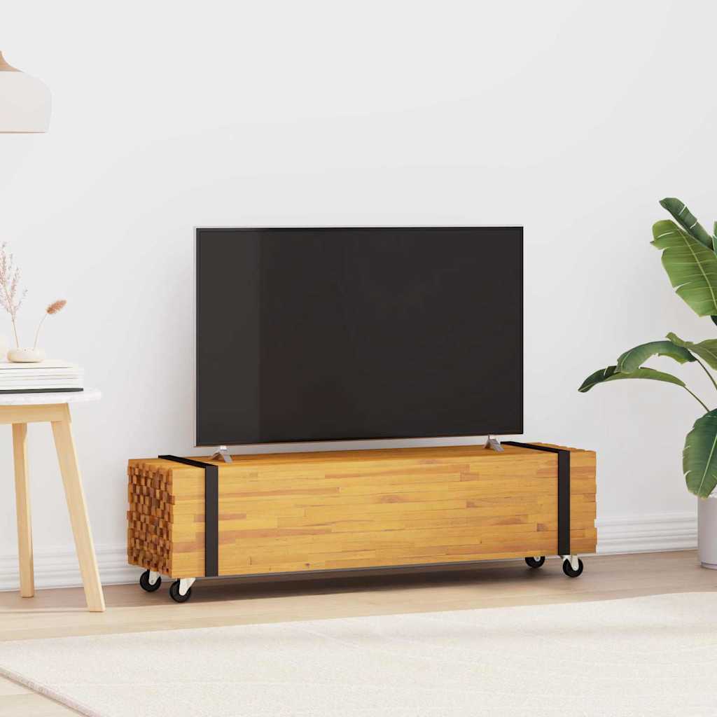 TV-bord 110 x 30 x 30 cm Brun Massiv Teaktræ