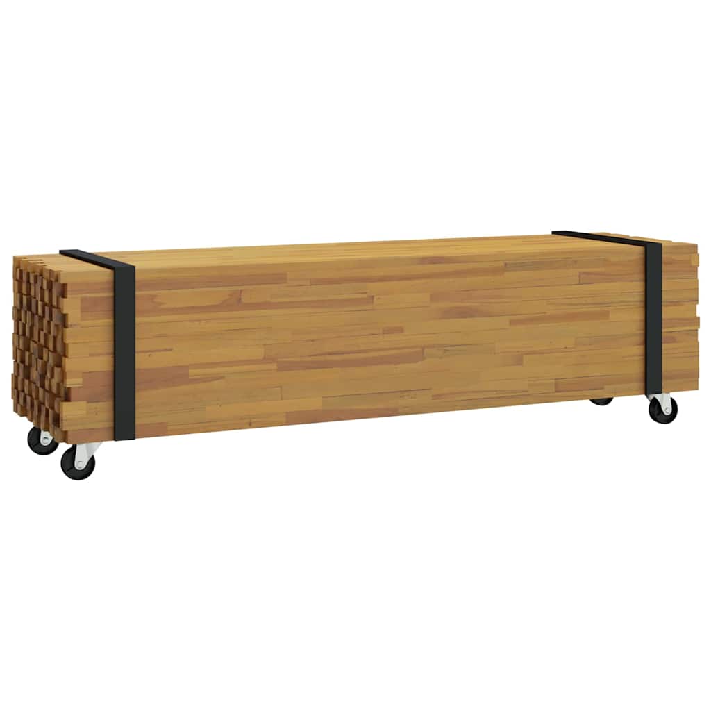 TV-bord 110 x 30 x 30 cm Brun Massiv Teaktræ