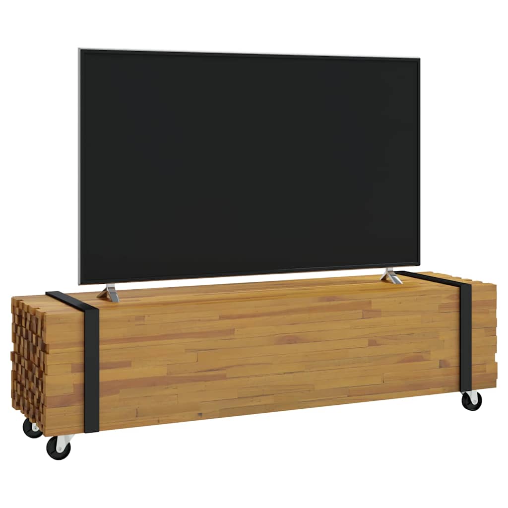 TV-bord 110 x 30 x 30 cm Brun Massiv Teaktræ
