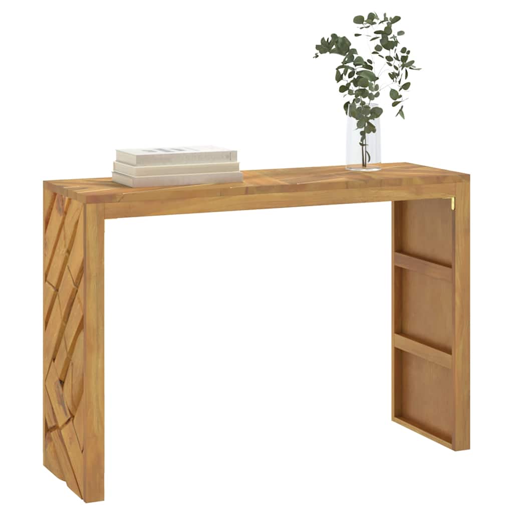 konsolbord 110x35x75 cm massivt teaktræ