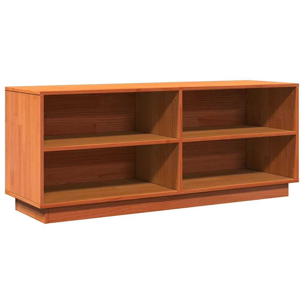 skoreol 110x34x45 cm massivt fyrretræ gyldenbrun