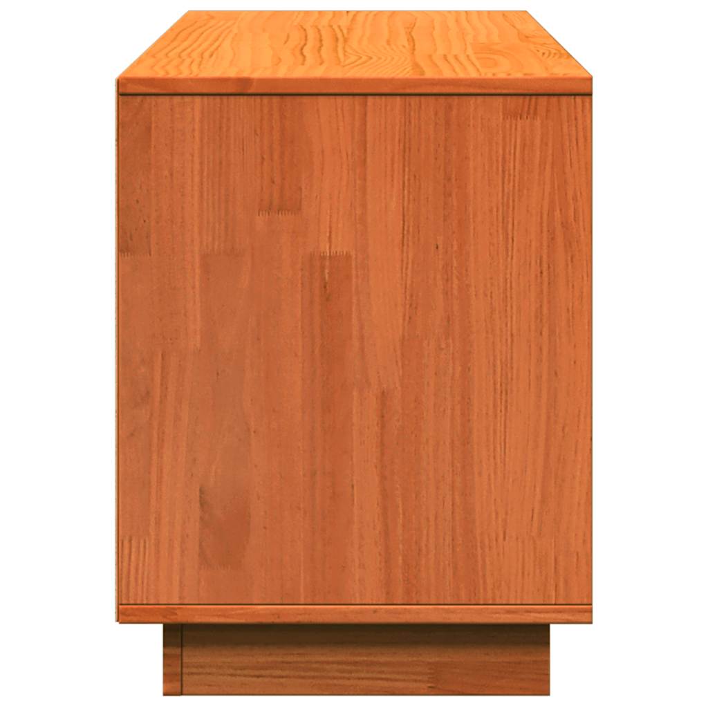 skoreol 110x34x45 cm massivt fyrretræ gyldenbrun