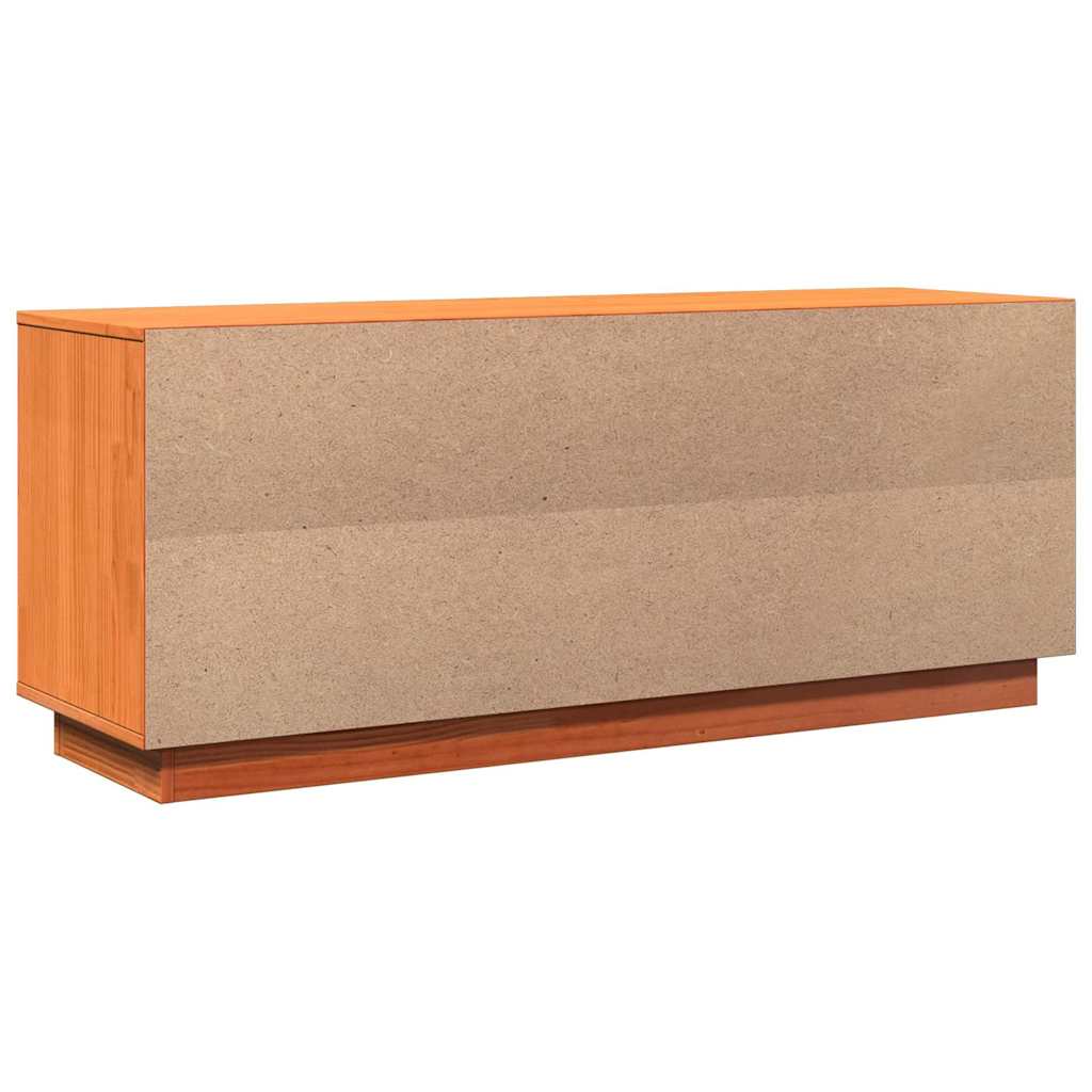 skoreol 110x34x45 cm massivt fyrretræ gyldenbrun