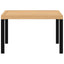 havebord 65x65x40 cm aluminium sort