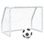 fodboldmål 2 stk. 64x35x48 cm med bold til børn metal hvid