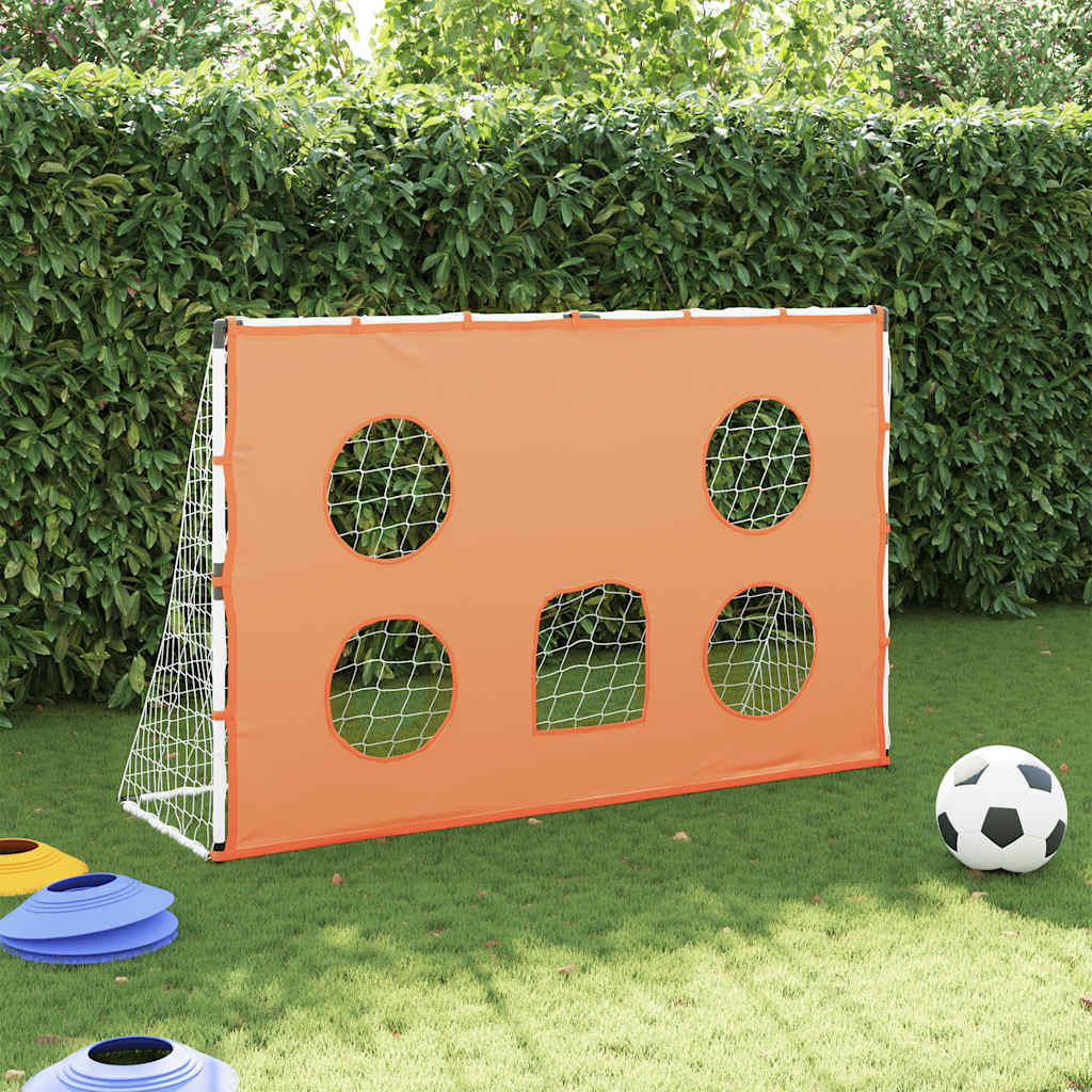 fodboldmål 182x62x118 cm med præcisionsdug og bold