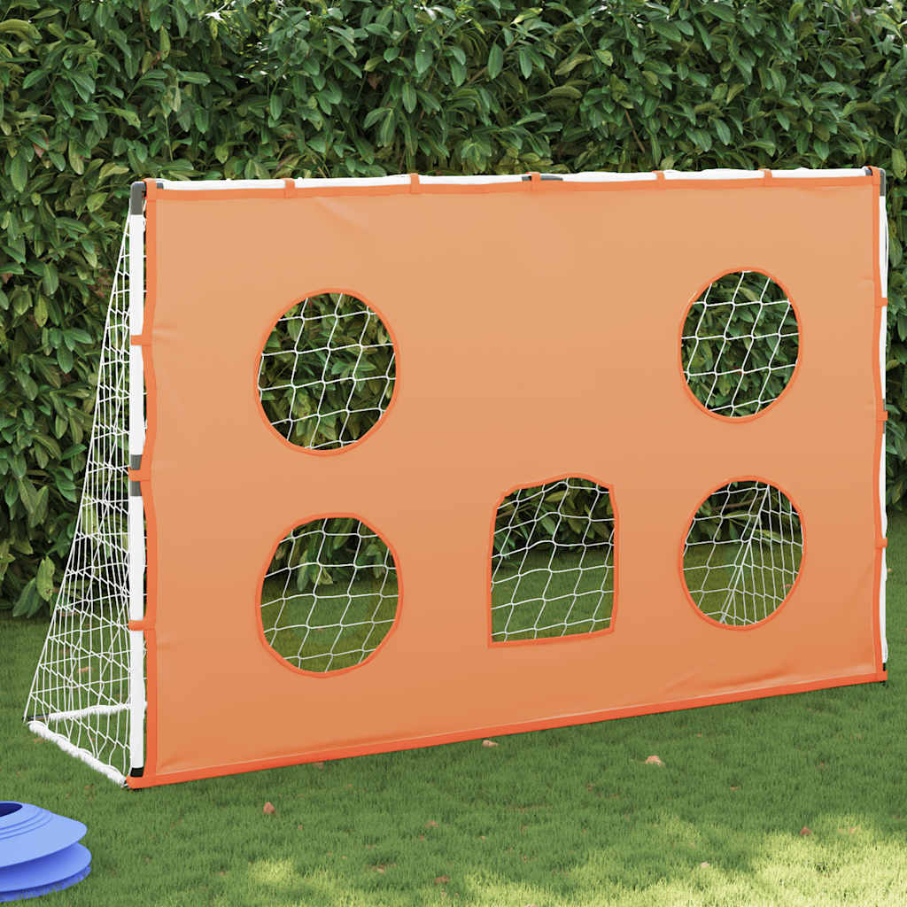 fodboldmål 182x62x118 cm med præcisionsdug og bold