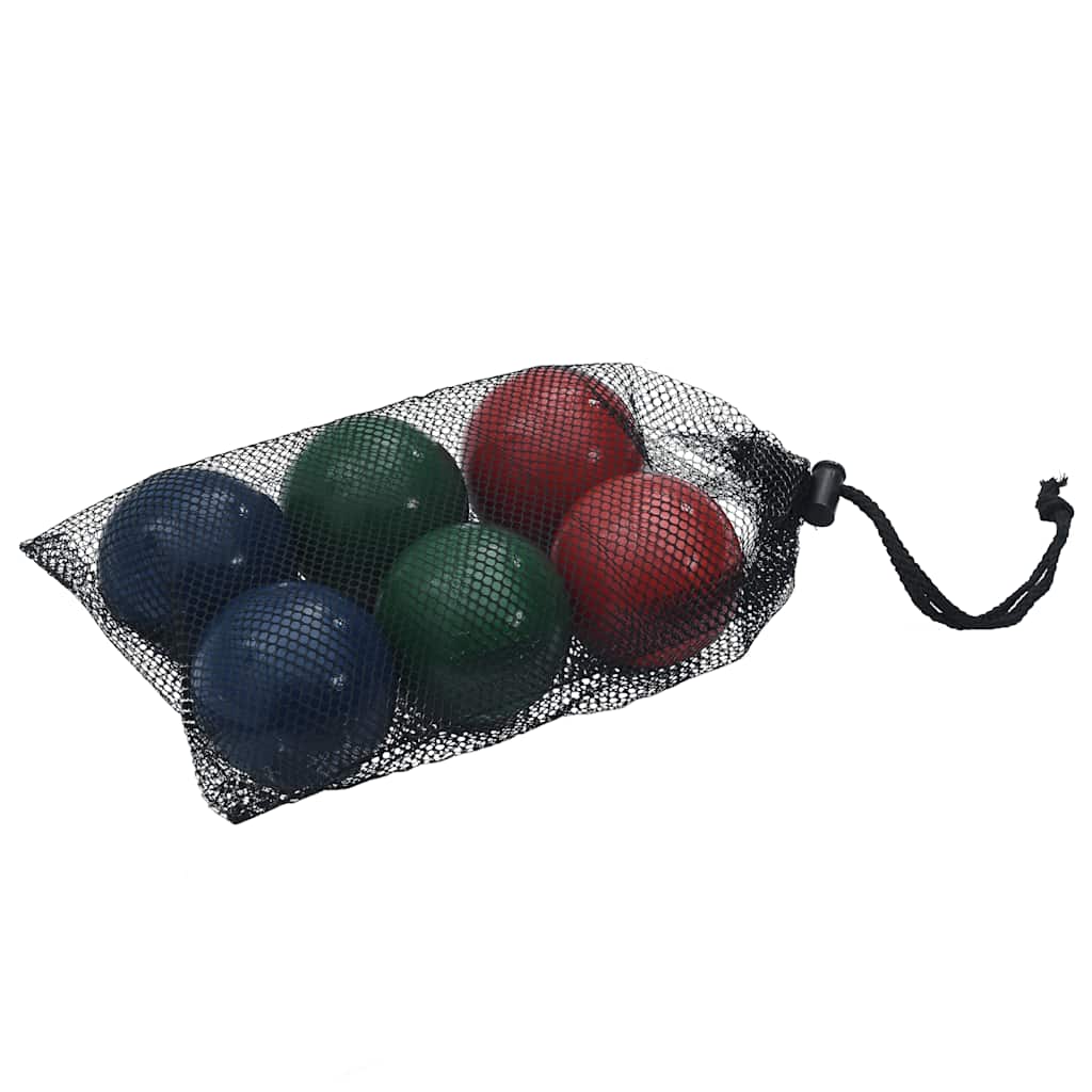 boccia 8 dele med bærepose massivt fyrretræ