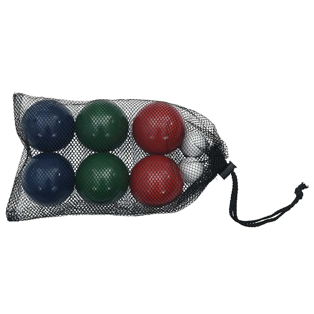 boccia 8 dele med bærepose massivt fyrretræ