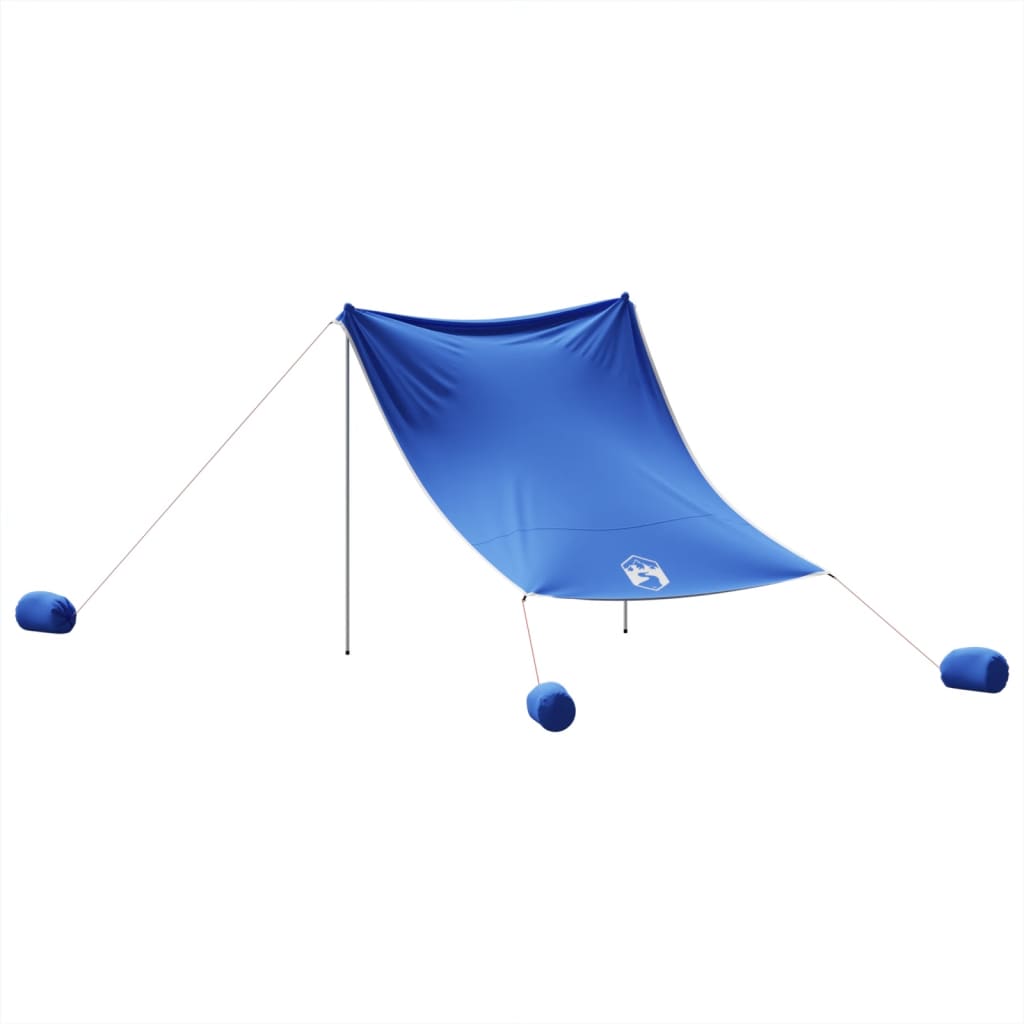 strandbaldakin med sandankre 214x236 cm blå