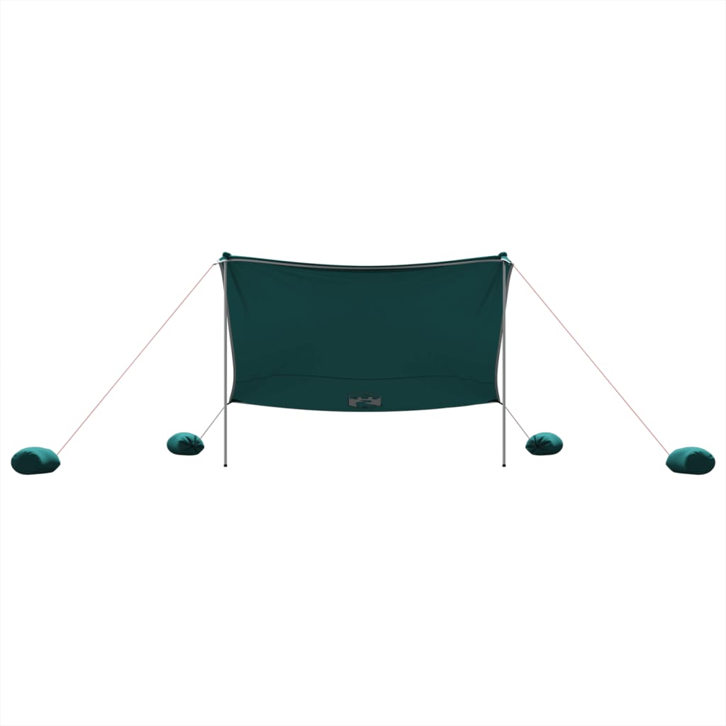 strandbaldakin med sandankre 304x300 cm grøn