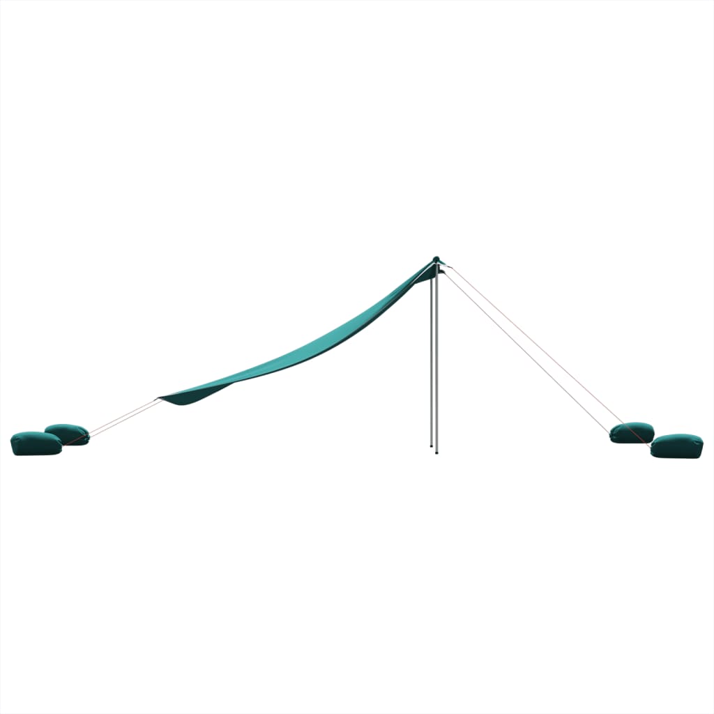 strandbaldakin med sandankre 304x300 cm grøn