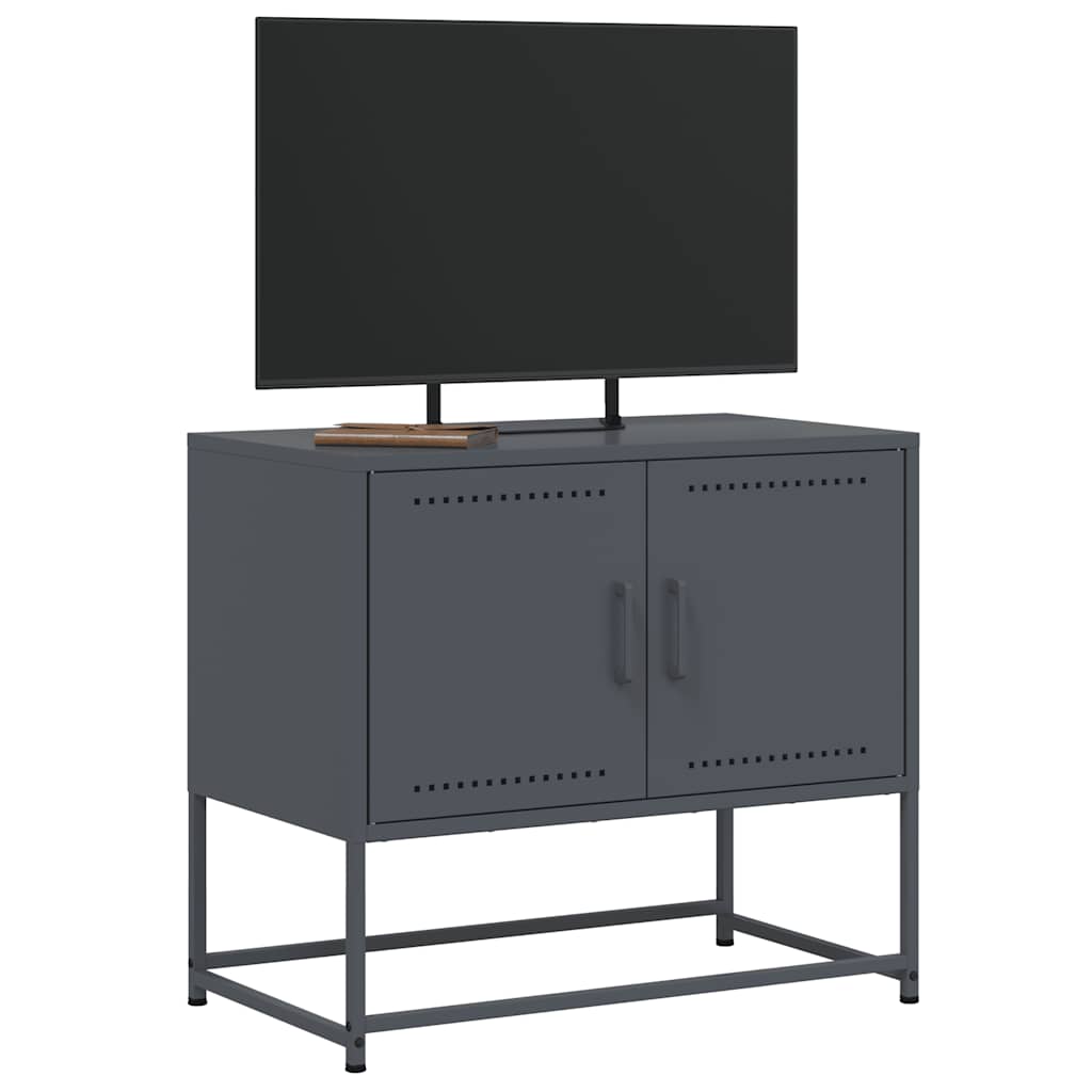 tv-bord 68,5x39x60,5 cm stål antracitgrå