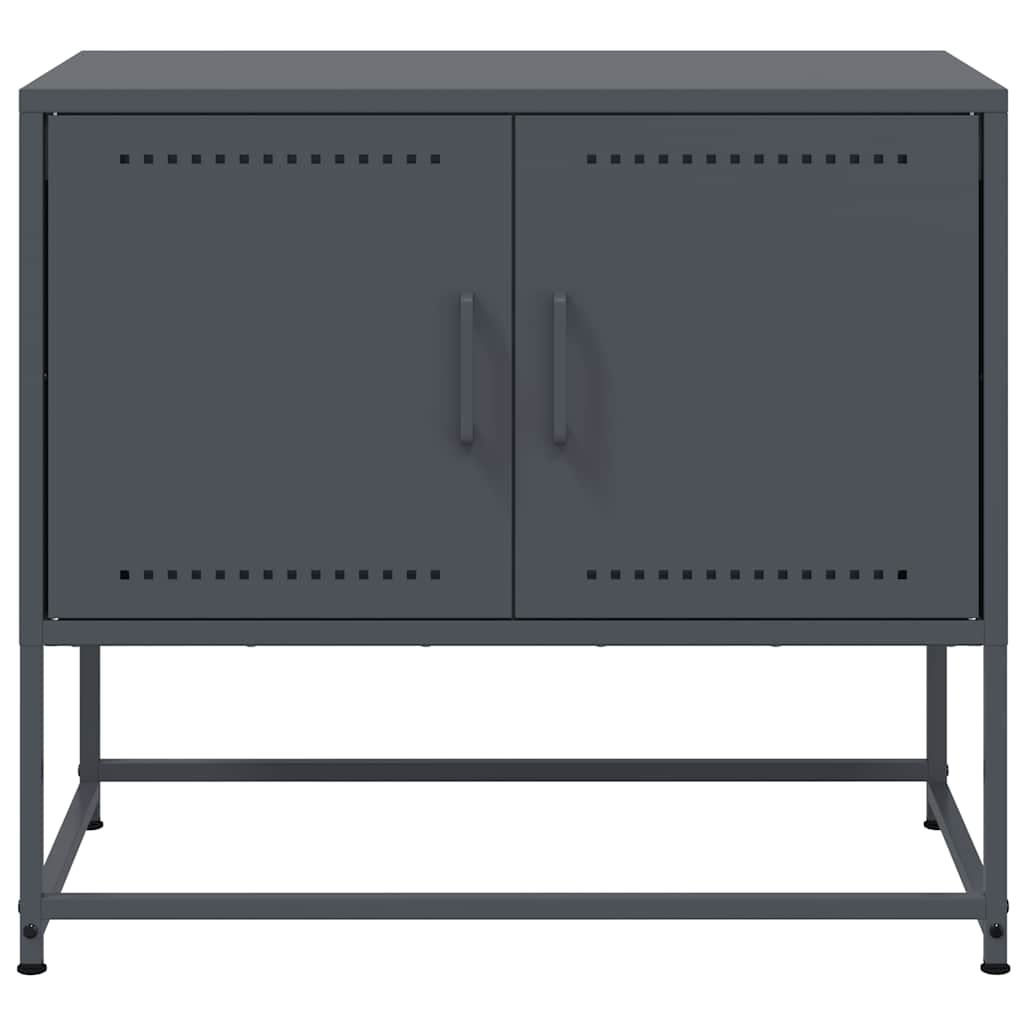 tv-bord 68,5x39x60,5 cm stål antracitgrå