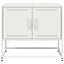 tv-bord 68,5x39x60,5 cm stål hvid